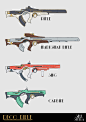 Weapon sketch - Decopunk rifle and its variants