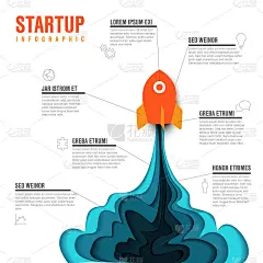 startup-infographic-papercut-white