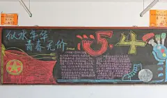 5.4青年节黑板报图片
