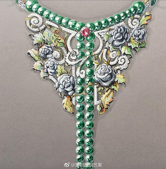 法国传统珠宝手绘  法国同事Natha...