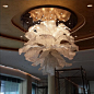 欧式水晶吊灯酒店工程灯水晶灯异形大型酒店大堂创意吊灯非标定制-淘宝网