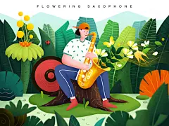 Flowering saxophone