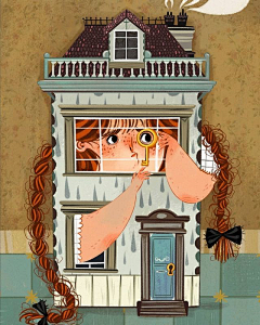 今天还是很困_采集到画师-Laura Proietti