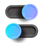 Toggle Button 3D Illustration
