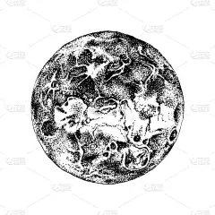 手绘金星行星