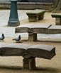 Square Gabriel-Pierné, Paris, outdoor seating, books as seats, landscape architecture