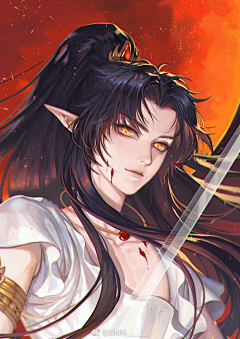 我准备好了~采集到仙侠 魔幻 角色原画  人物+背景