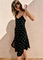 Marguarita Dress - Polka Dots Black / Ecru - Viscose - Sézane