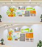 企业学校社区餐厅食品安全绿色创意食堂走廊文化墙CDR素材模板K下载