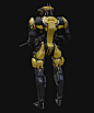 Interceptor Fighter Character, Michael Weisheim Beresin : Character Robot in mid-highpoly resolution. Made in Blender