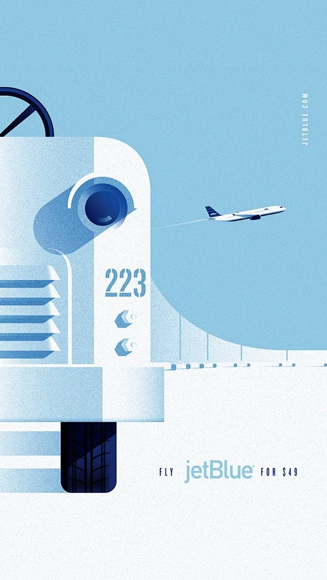 jetblue航空公司广告图片_插画图片素材-花瓣网