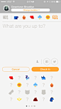 Swarm iPhone compose screens, emoji, stickers screenshot