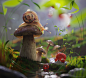 Snail On Mushroom, Renat Zakiryanov : Blender workflow over the timelapse