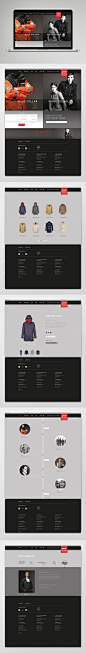 Corporate Wear Website - Preview by Katharina Mauer, via Behance *** Website Layout Preview for a Corporate Wear Manufature.