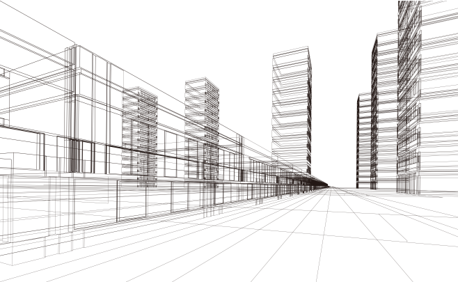 线描 城市


