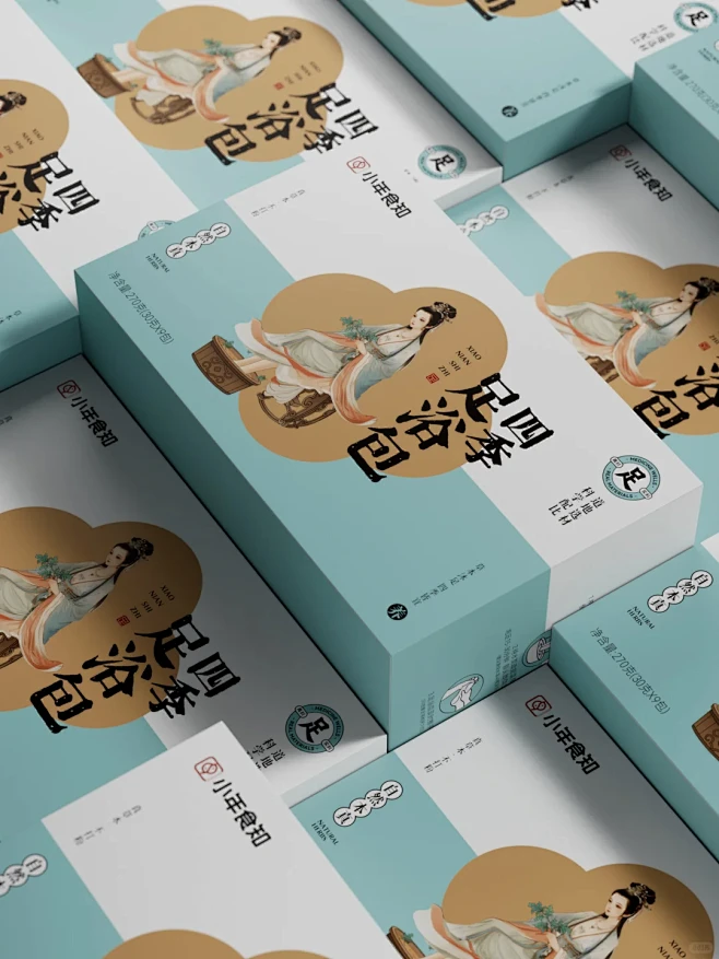 包装设计 | 小年食知-四季足浴包/草本...