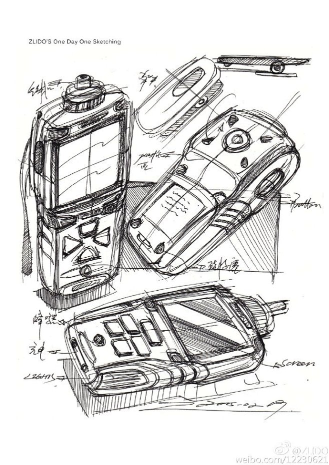 设计手绘[一日一画]25 气体检测仪 ​...