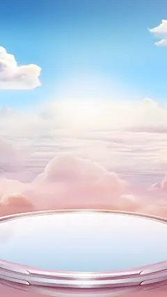 花瓣素材_通用天空展台蓝色背景_193311323