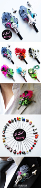 #胸花# 主题时髦的胸针配饰宇航员、飞船、昆虫，这些主题都可以自己做哦 http://t.cn/zHsPBI4  (共5张图片)