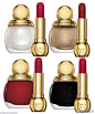 Dior 2012 Grand Bal圣诞系列指甲油，都是跟唇膏同步一个调了～新瓶子好复古～