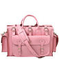 Grafea Pink Voyage Leather Holdall - Pink