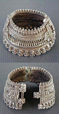 India | ?Old #silver?hinged?anklet or bracelet probably from Maharashtra. | . ca. 1st half of 20th century: @北坤人素材