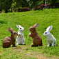 仿真动物小兔子户外景观别墅花园庭院造景园林装饰品摆件厂家批发