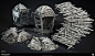 Bandit Theme Dressing Sculpts, Alex Zapata : This is a small cut from the benchmark high poly sculpts made for the "Bandit" theme of Horizon Zero Dawn;
Materials and details include a lot of different type of wooden logs, robot parts, cables and