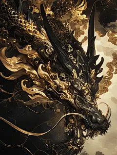 ⚫黑金真龙｜暴富壁纸｜高级黑金 - 小红书