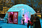 I don't know if there's a better way to catch the holiday spirit than doing some gift shopping inside an igloo. As the official retail sponsor of Citi Pond skating rink at Bryant Park, Kate Spade has created a quirky and colorful rinkside pop-up shop grea