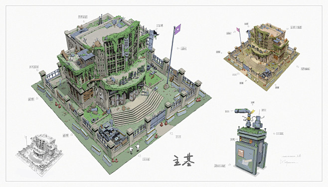 {现代系列}欧美现代，机械建筑设计（场景...