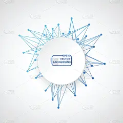 设计技术和网络科学的抽象背景