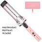 Amazon.com: VODANA Professional GlamWave Ceramic Curling Iron Pink 1.6inch(40mm) + Heat Resistant Pad/Mat Pouch 240 Pink : Beauty & Personal Care