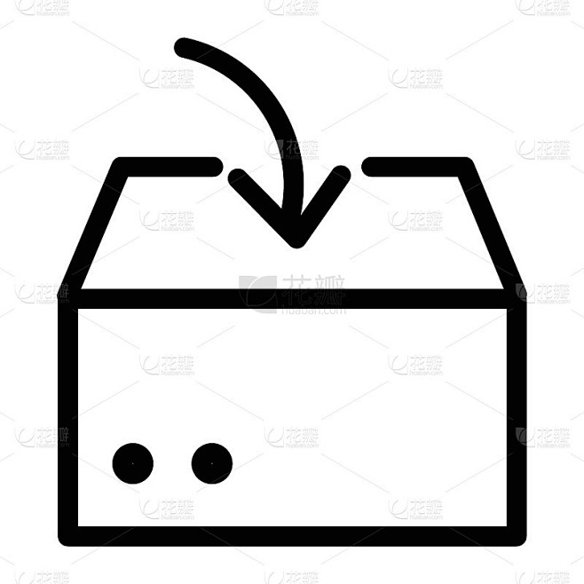 返回购买图标。包裹退货，快递退货标志。包裹退回寄件人的概念。