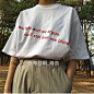 【收藏】 海苔少女 独家定制 简约白色字母短袖T恤-淘宝网