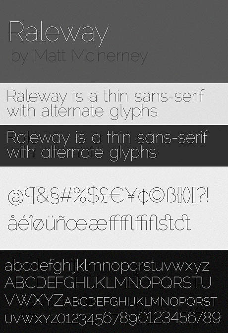 Raleway英文字体素材-字体-视觉中...