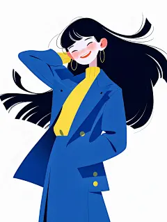 Ai人物素材｜扁平风插画|咒语思路|职场女王
