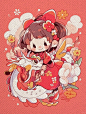 2024可爱龙年女孩印花图案｜卡通IP