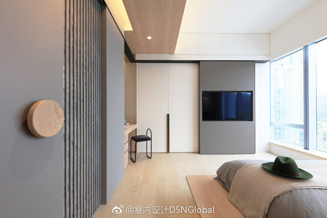 香港南湾144㎡住宅设计，以淡色木、米白...