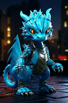 神话动物创意立体十二生肖龙动物模型图片