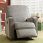 Colton Gray Fabric Modern Nursery Swivel Glider Recliner Chair | Overstock.com Shopping - The Best Deals on Recliners: 