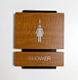 Fusion ADA Interior Shower Sign,  #signage #wayfinding