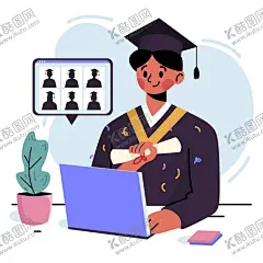 虚拟毕业典礼  【酷图网】虚拟毕业典礼,虚拟毕业,网络毕业典礼,毕业仪式,学校仪式,完成学业,毕业生,