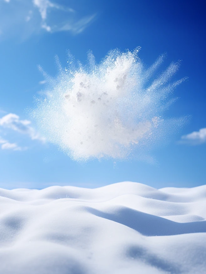Exploded white powde...