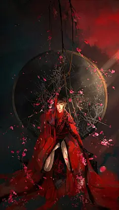 古风 插画 cg 壁纸 同人 古装 美人 手绘 鼠绘 厚涂 唯美 水墨 中国风 橙光 