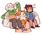 UT fanart - Asriel, Frisk and Asgore #1 Goat Dad-Guy