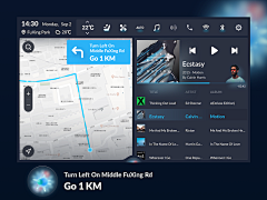奶艺小生采集到车载系统页面设计