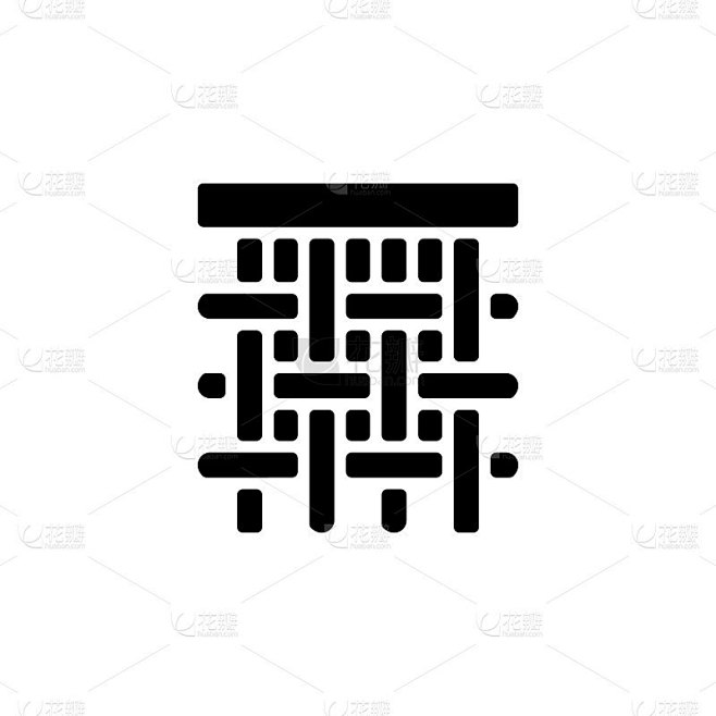 在矢量中编织图标。标识