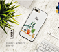 原创手绘植物苹果手机壳iphone7/iphone6手机硅胶壳iphone8/X软壳-淘宝网