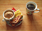 plain soy yogurt with ground flax seed, strawberries, pineapple, multigrain cranberry toast, and coffee #午餐# #健康# #水果# #料理#